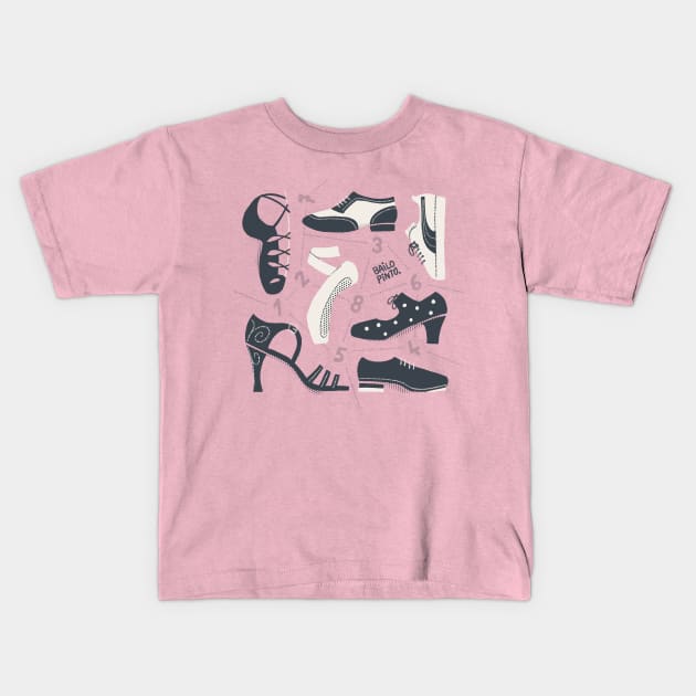 Dance Shoes Puzzle! Kids T-Shirt by bailopinto